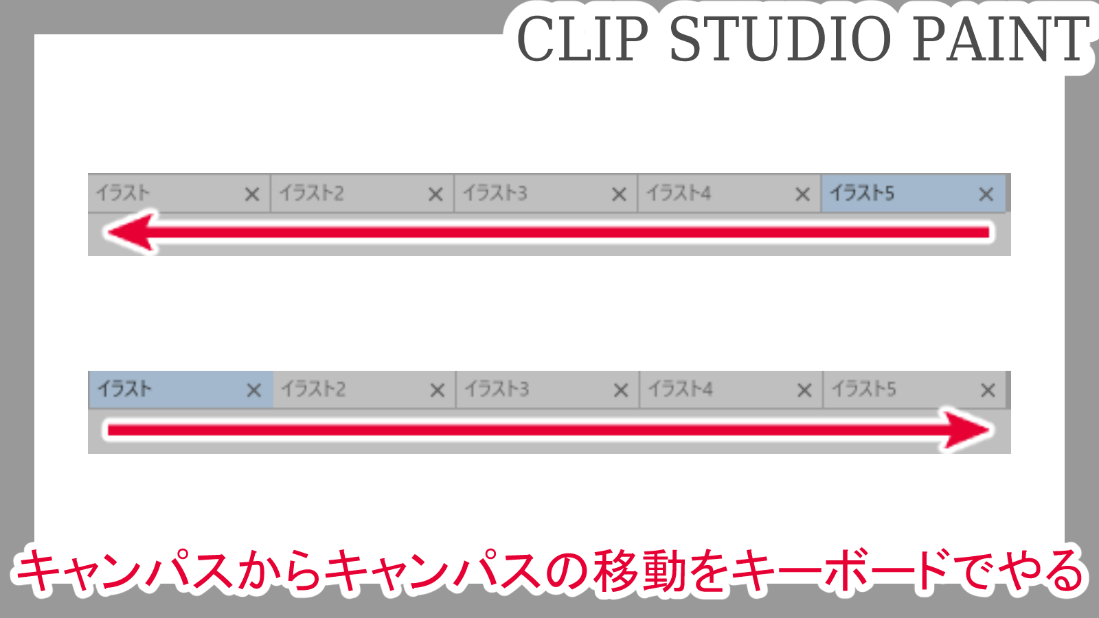 クリスタ キャンパスからキャンパスの移動をキーボードでやる 第五の陣